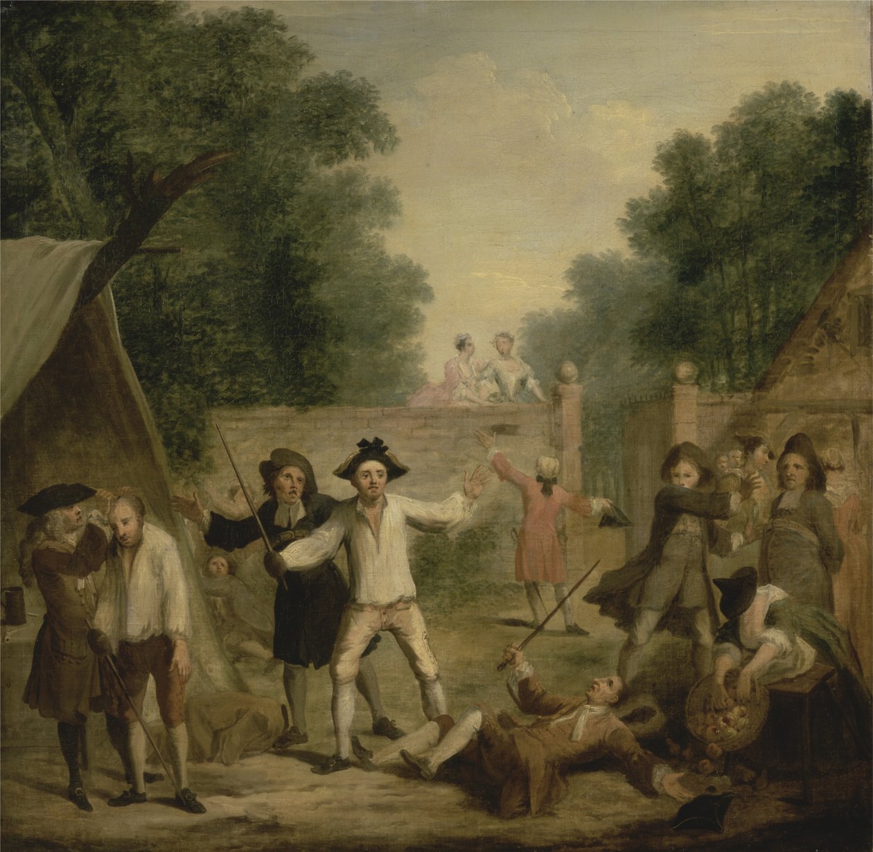 होब डिफेंस, c.1725 (कैनवास पर तेल) द्वारा जॉन लैगुएरे