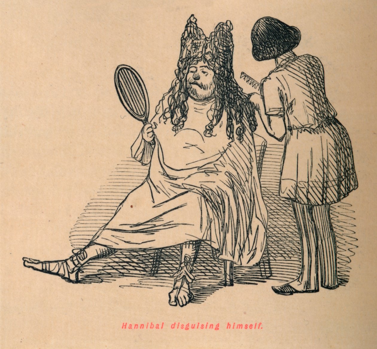 हन्नीबल ने स्वयं को निष्क्रिय करते हुए, 1852 द्वारा जॉन लीचो
