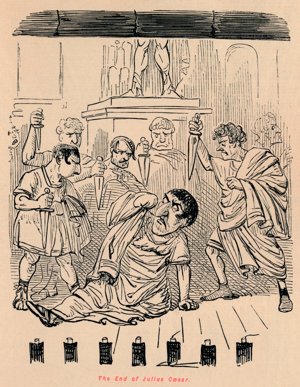जूलियस सीजर का अंत, 1852 द्वारा जॉन लीचो