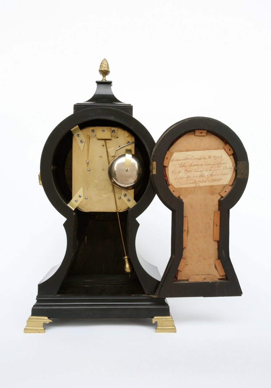 बैलून क्लॉक, c.1760 (पीतल और इबोनाइज्ड फ्रूटवुड) द्वारा जॉन लेरौक्स