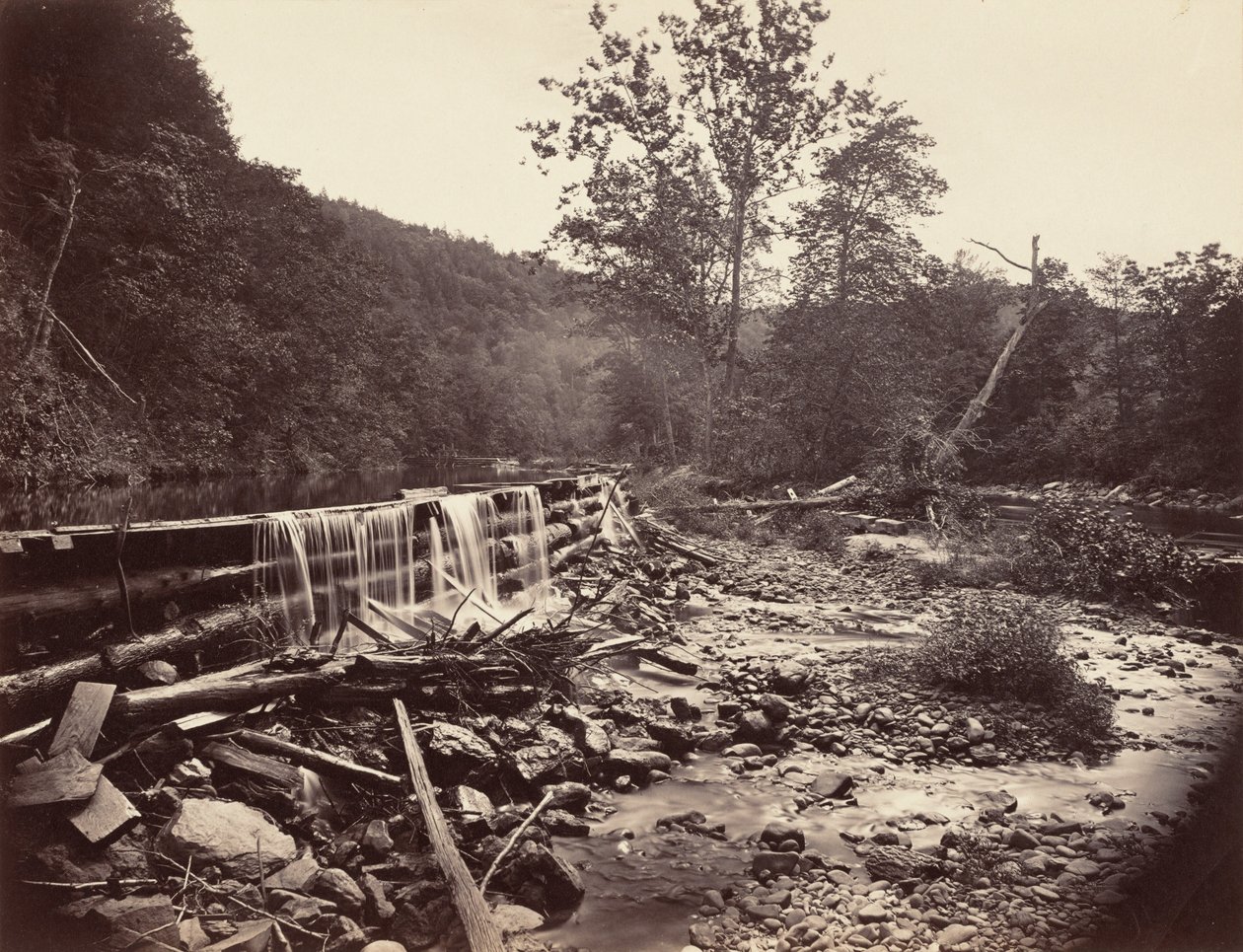 ब्रॉडहेड्स क्रीक, डेलावेयर वॉटर गैप, 1863। द्वारा जॉन मोरानी