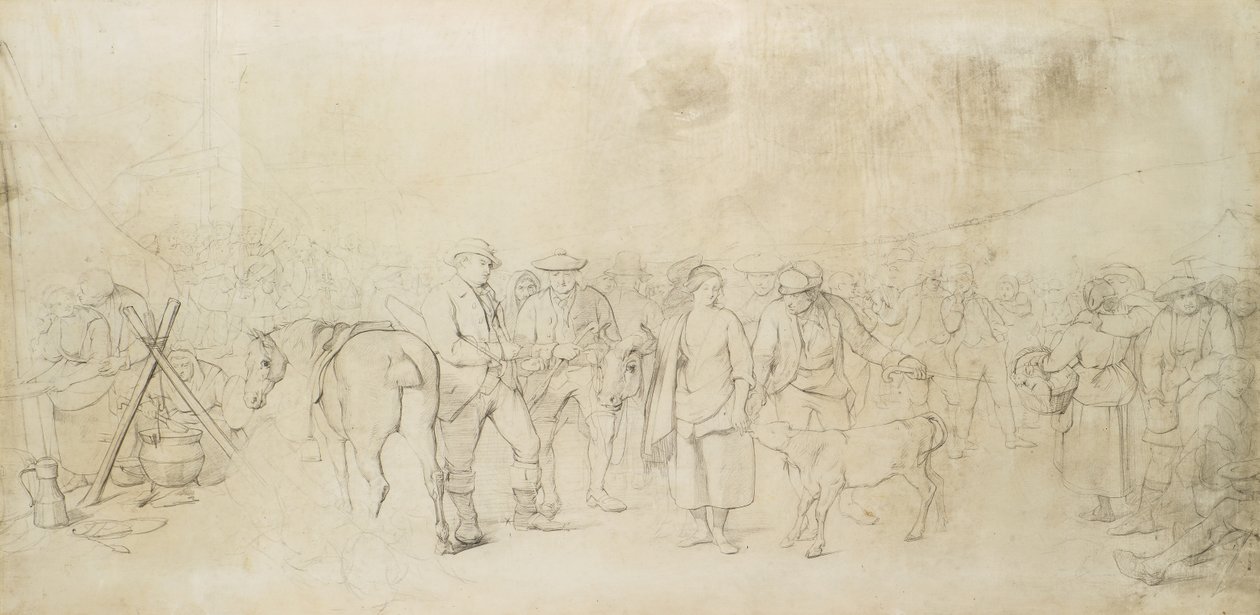 स्कॉच फेयर, c.1847 (पेंसिल) द्वारा जॉन फिलिप