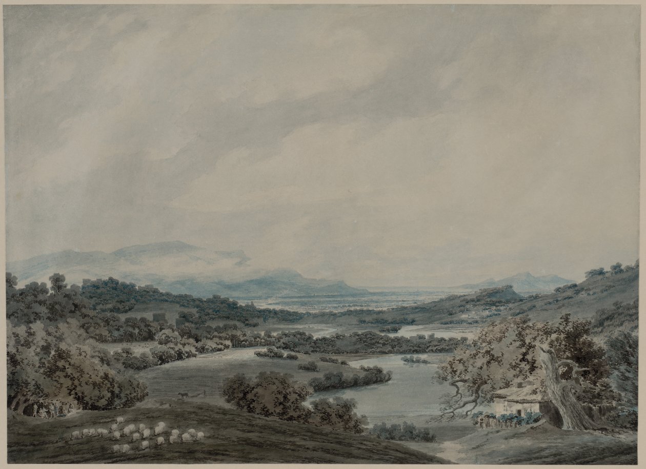 इतालवी लैंडस्केप, सी। 1790-1792। द्वारा जॉन रॉबर्ट कोज़ेंस