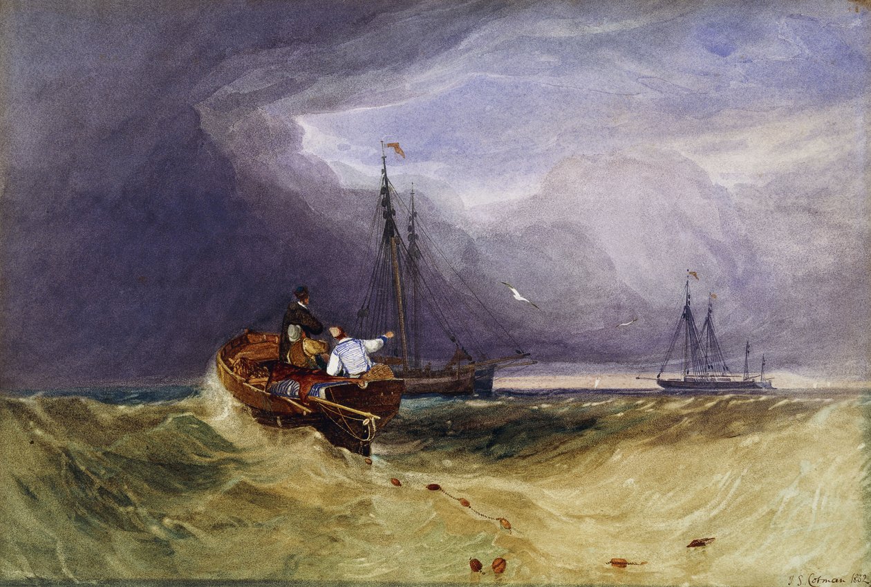 1832 में यरमाउथ से मछली पकड़ना द्वारा जॉन बेच Cotman