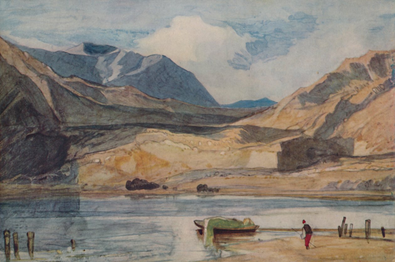 वेल्स में झील, 1923 द्वारा जॉन बेच Cotman