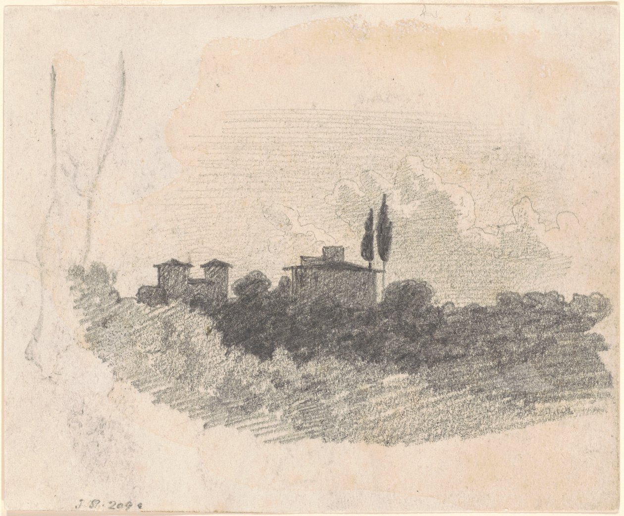 इतालवी विला [रेक्टो], 1870-1872। द्वारा जॉन सिंगर सार्जेंट