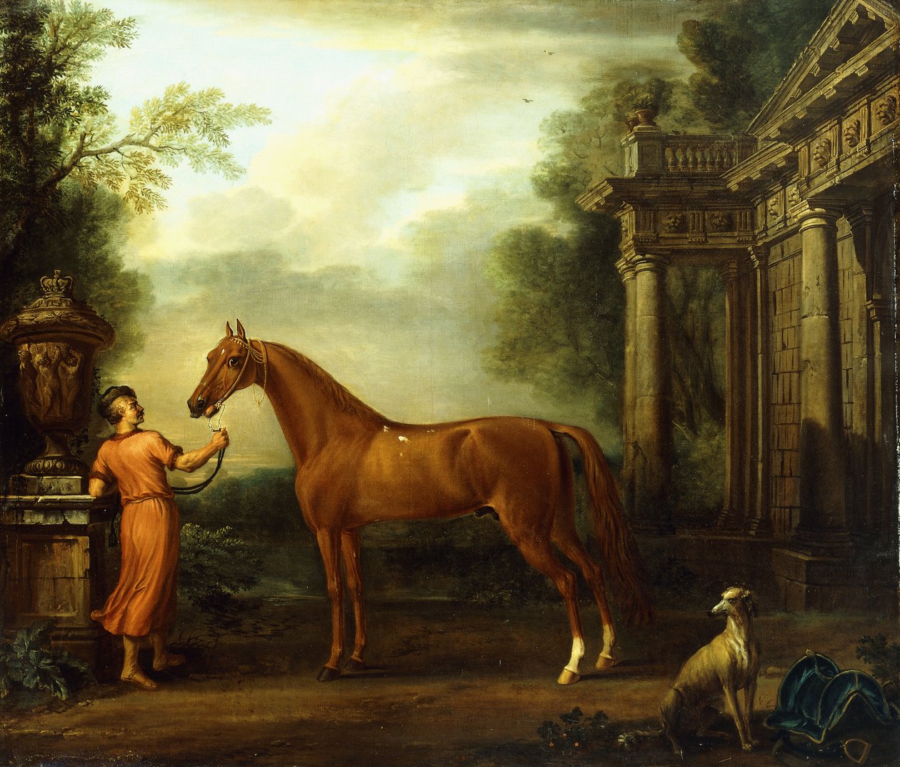 हैम्पटन कोर्ट का चेस्टनट अरेबियन, c.1726 द्वारा जॉन वॉटन