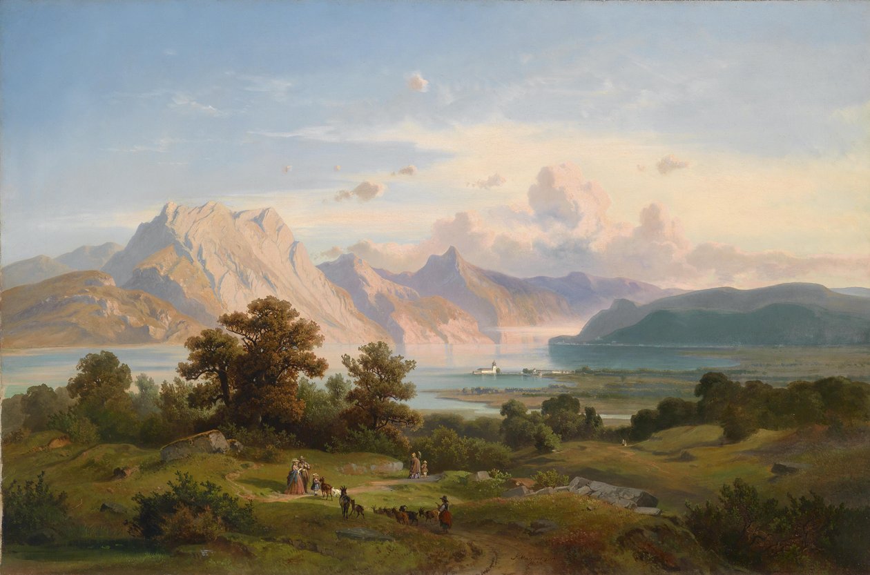 Traunsee पर ऑर्थर्ड महल का दृश्य द्वारा जोसेफ मेबगर