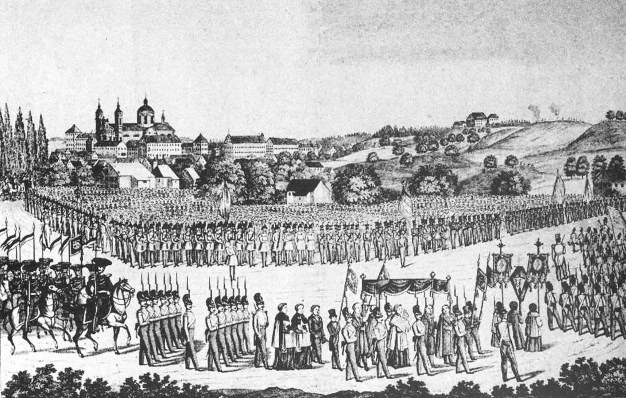 एल्डोर्फ-वेनगार्टन में पवित्र रक्त जुलूस, 22 मई, 1846 द्वारा जोसेफ बेयर