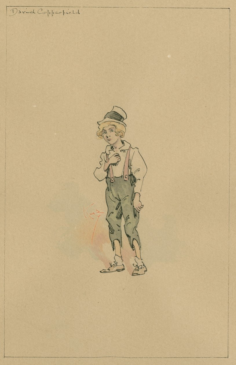 डेविड कॉपरफील्ड, c.1920s (कागज पर डब्ल्यूसी स्याही के साथ पेन द्वारा जोसेफ क्लेटन क्लार्क