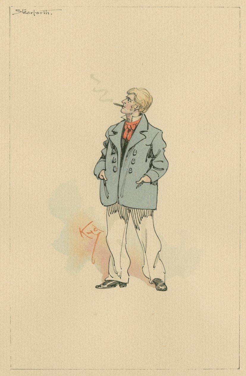 जेम्स स्टीयरफोर्थ, c.1920s (कागज पर wc के साथ कलम und स्याही) द्वारा जोसेफ क्लेटन क्लार्क