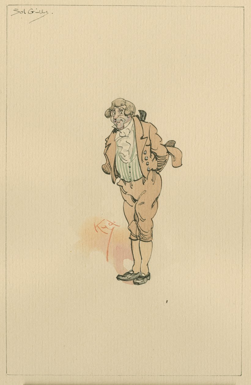 सोलोमन गिल्स, या अंकल सोल, c.1920s (कागज पर wc के साथ पेन und इंक) द्वारा जोसेफ क्लेटन क्लार्क