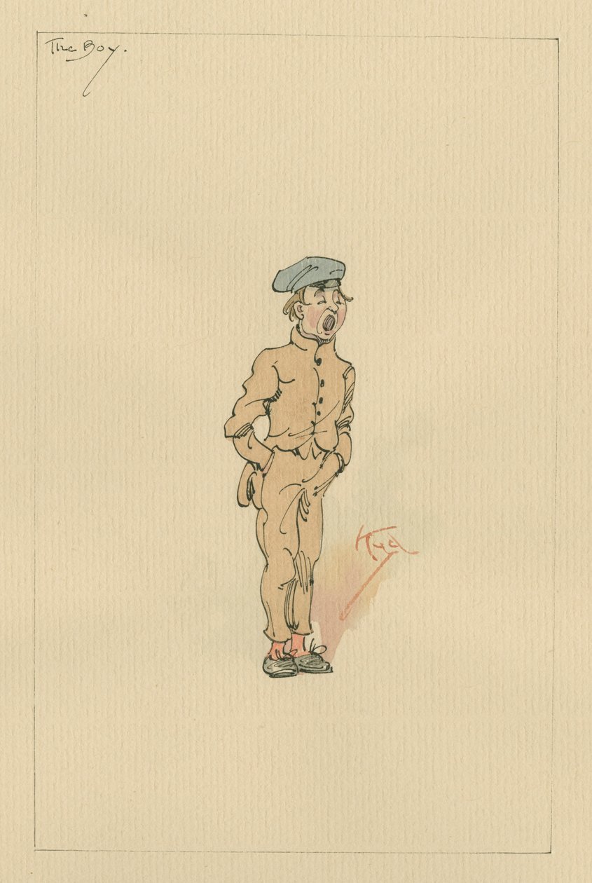 द बॉय, c.1920s (कागज पर wc के साथ पेन und इंक) द्वारा जोसेफ क्लेटन क्लार्क