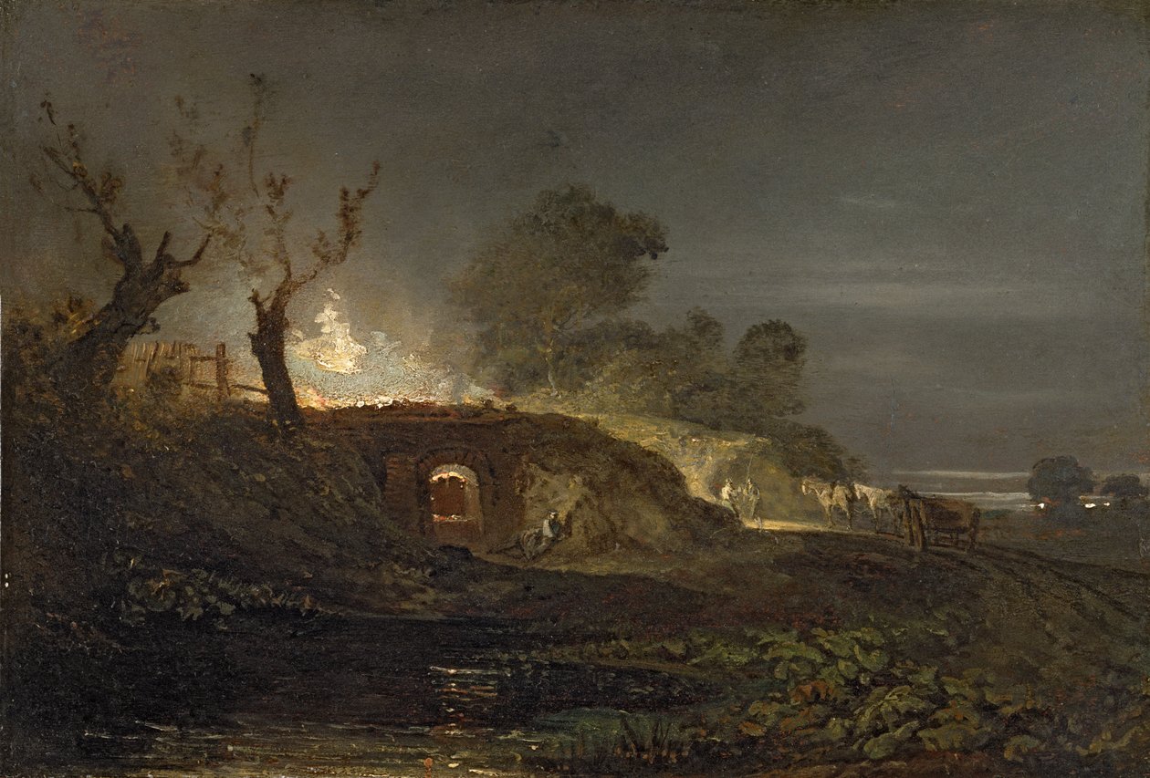 कोलब्रुकडेल में एक लाइम भट्ठा, c.1797 द्वारा जोसेफ मैलॉर्ड विलियम टर्नर