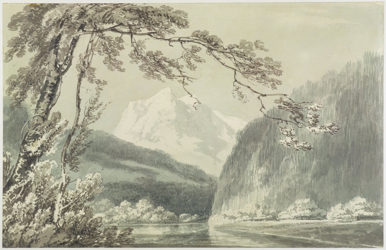 ग्रिंडेलवाल्ड के पास, c.1796 (कागज पर ग्रेफाइट पर नीला und ग्रे धो) द्वारा जोसेफ मैलॉर्ड विलियम टर्नर