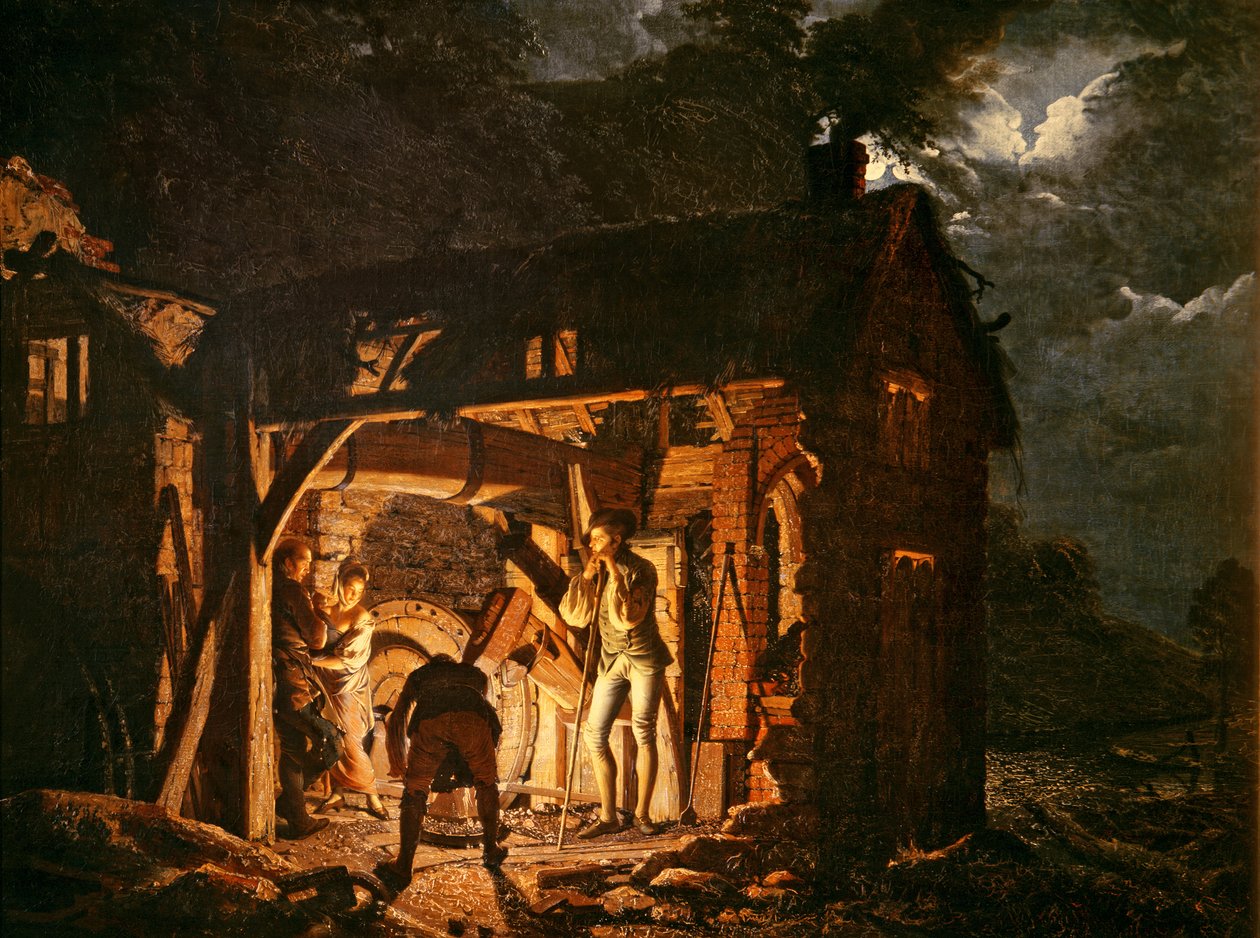 आयरन फोर्ज बिना देखे गए, c.1770s द्वारा डर्बी के जोसेफ राइट
