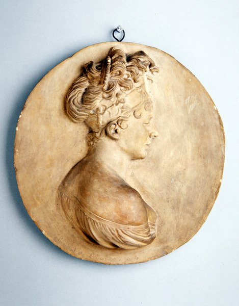 मैडम रिकैमियर की परिपत्र राहत, c.1801-1802 (टेराकोटा) द्वारा जोसेफ चिनार्ड