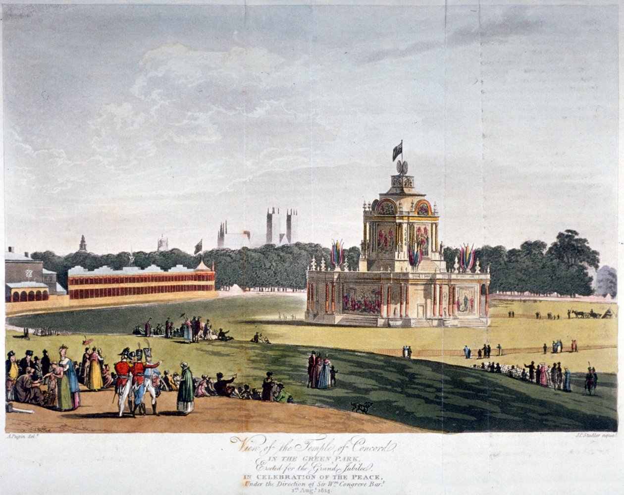 ग्रीन पार्क, वेस्टमिंस्टर, लंदन, 1814 द्वारा जोसेफ कॉन्स्टेंटाइन स्टैडलर