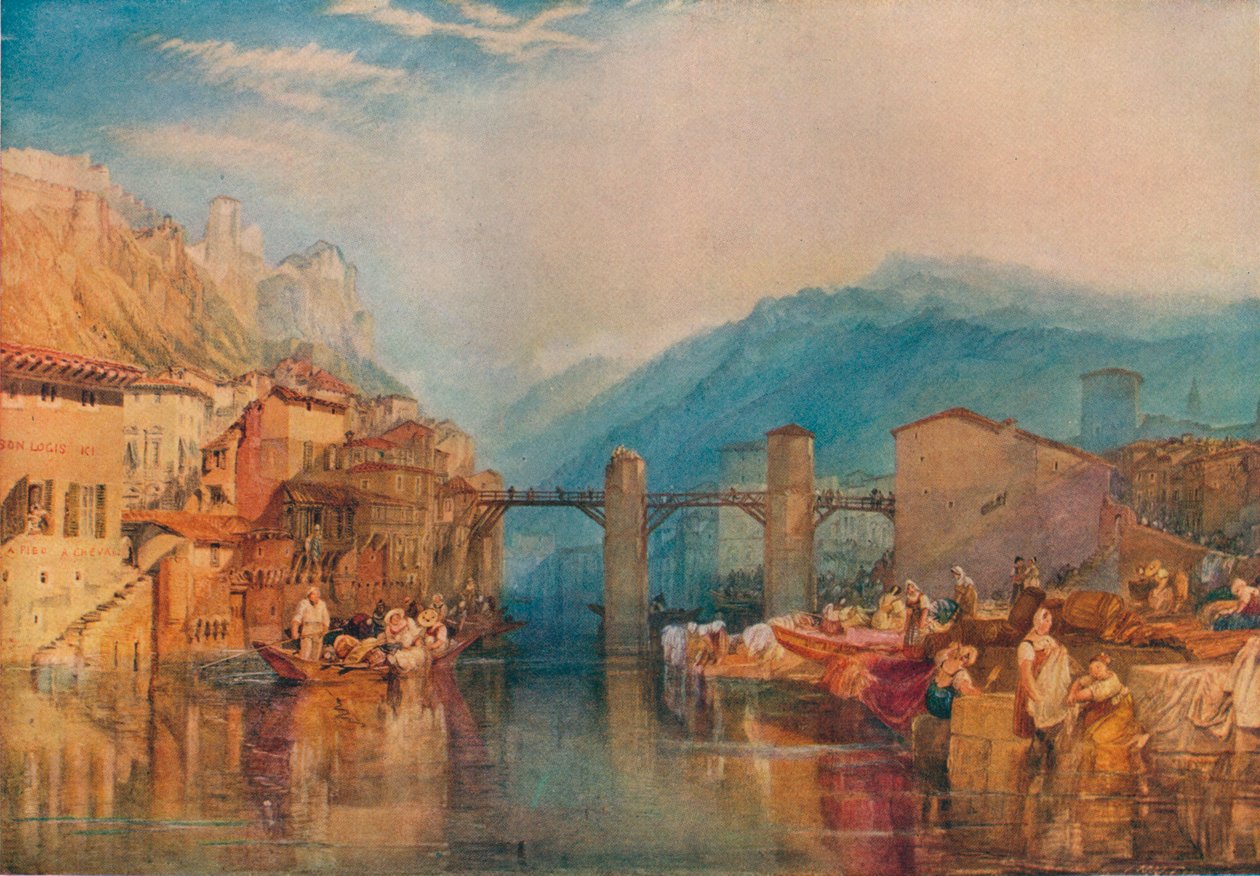 ग्रेनोबल ब्रिज, 1824 द्वारा जोसेफ मैलॉर्ड विलियम टर्नर