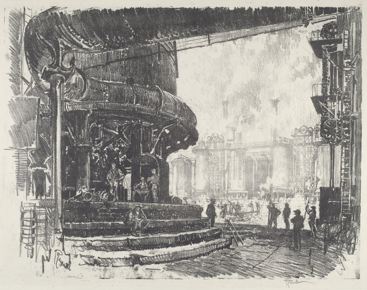 पिग-आयरन बनाना, 1916। द्वारा जोसेफ पेनेल