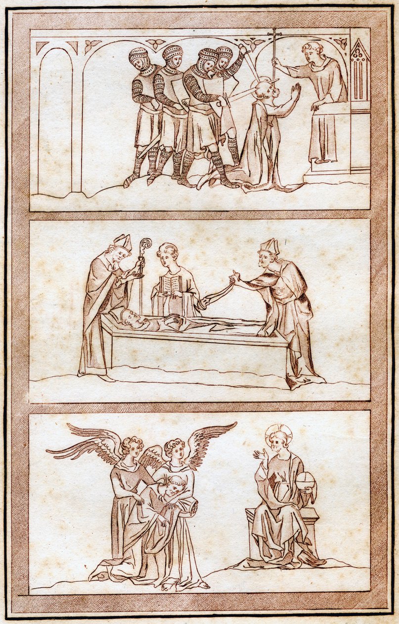 द लाइफ ऑफ़ थॉमस बेकेट, 1801। द्वारा जोसेफ स्ट्रैट
