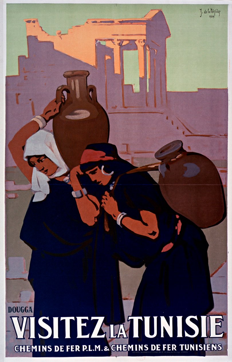डौगा। ट्यूनीशिया, 1929 की यात्रा करें। द्वारा जोसफ डे ला नेज़िएरे