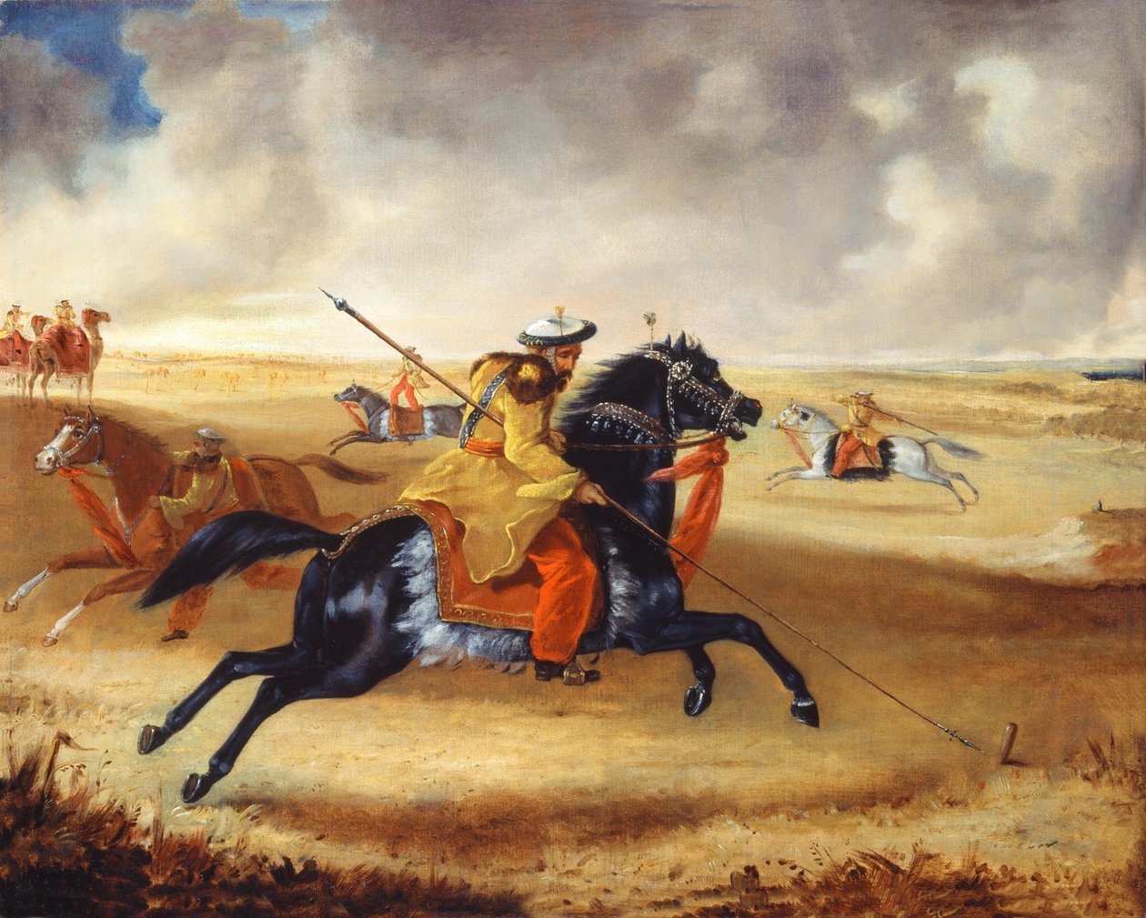 एक्सरसाइज में स्किनर्स हॉर्स, c.1840 द्वारा जोशुआ रेनॉल्ड्स ग्विटकिन