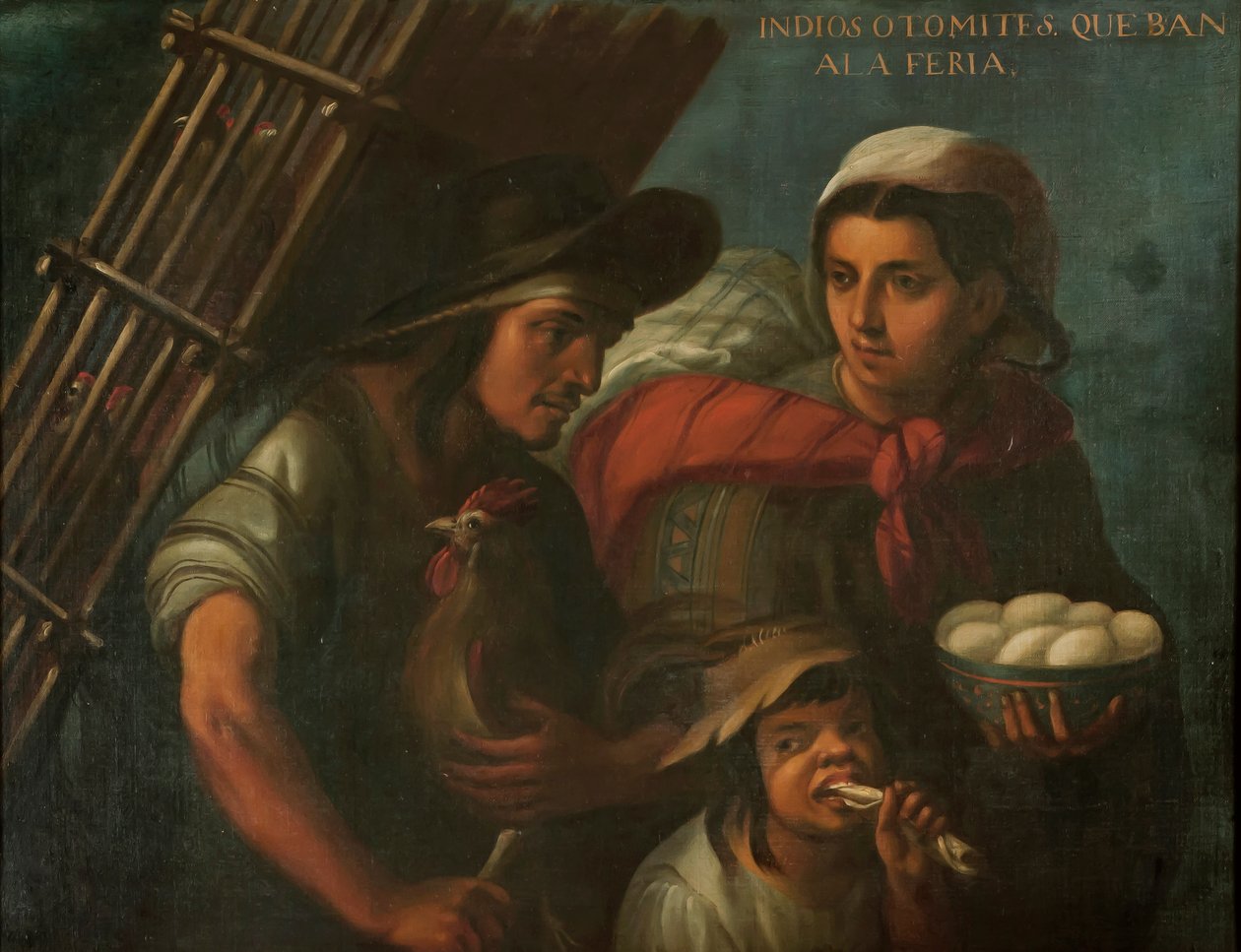ओटमी इंडियन्स टू द वे टू द फेयर, c.1715 द्वारा जुआन रोड्रिगेज जुआरेज