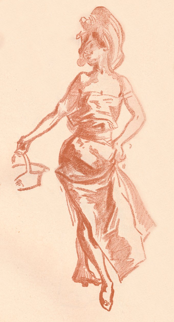 Sanguine में ड्राइंग, c1900 1903-1904 द्वारा जूल्स चेरी