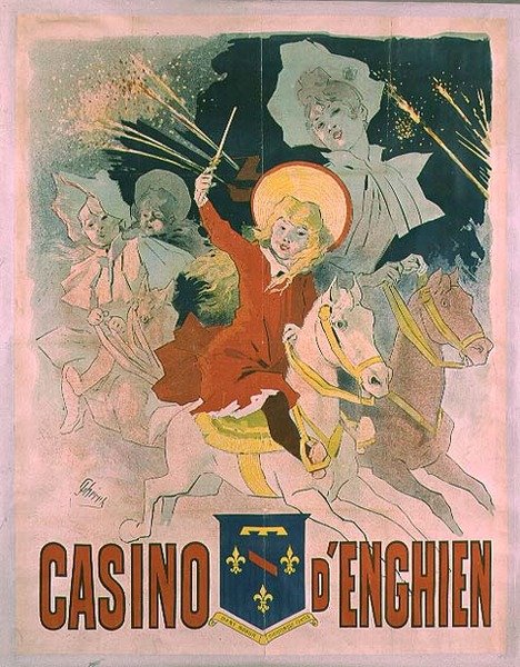 कैसीनो dEnghien, 1898 का पोस्टर विज्ञापन द्वारा जूल्स चेरी