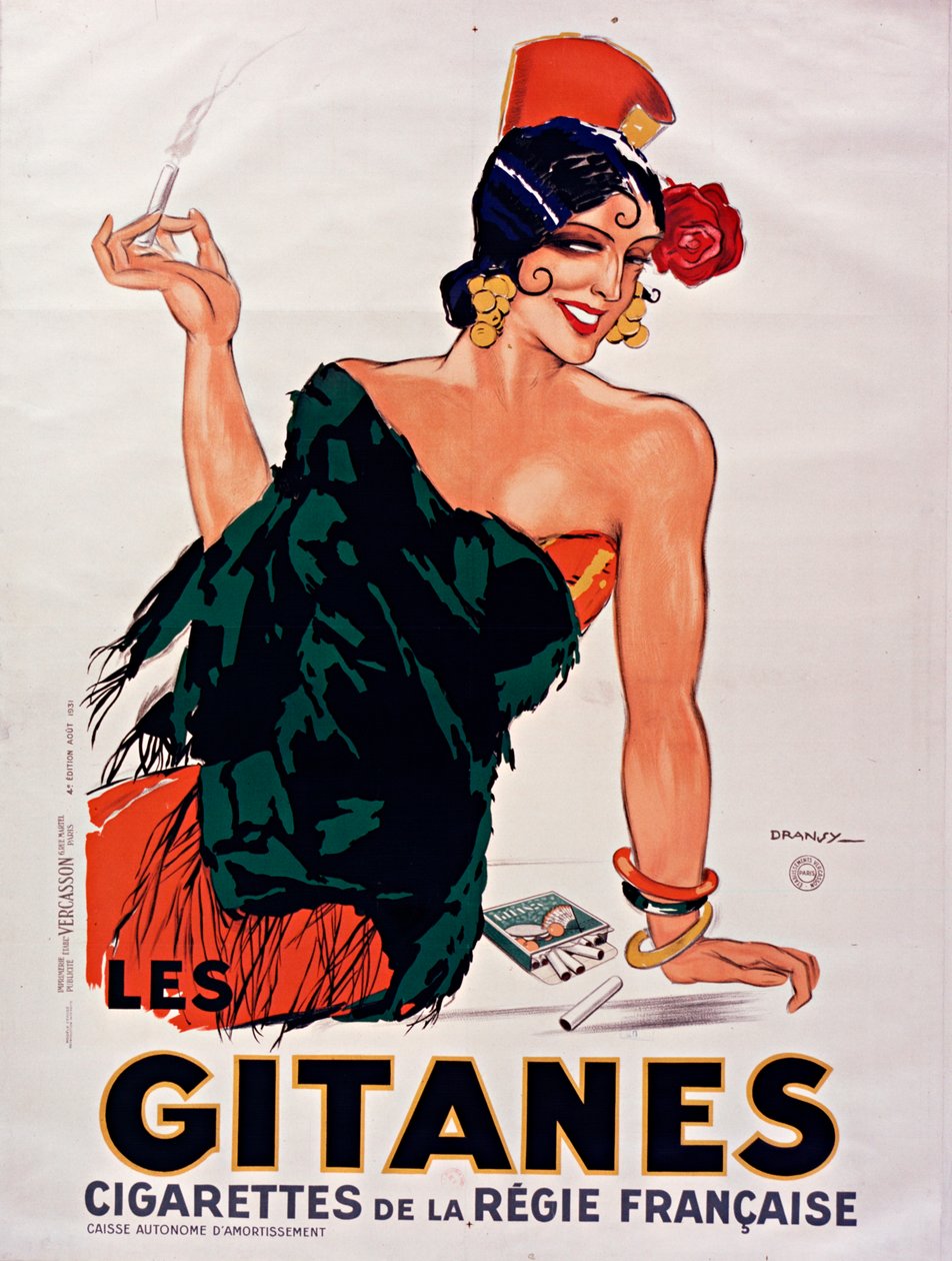 Gitanes सिगरेट, 1931। द्वारा जूल्स इसनार्ड ड्रैंसी