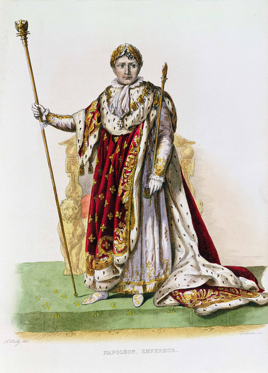 डेलास्ट्रे द्वारा उत्कीर्ण सम्राट नेपोलियन II (1808-73), c.1830 (रंग उत्कीर्णन) द्वारा जूलियन लियोपोल्ड बोइली