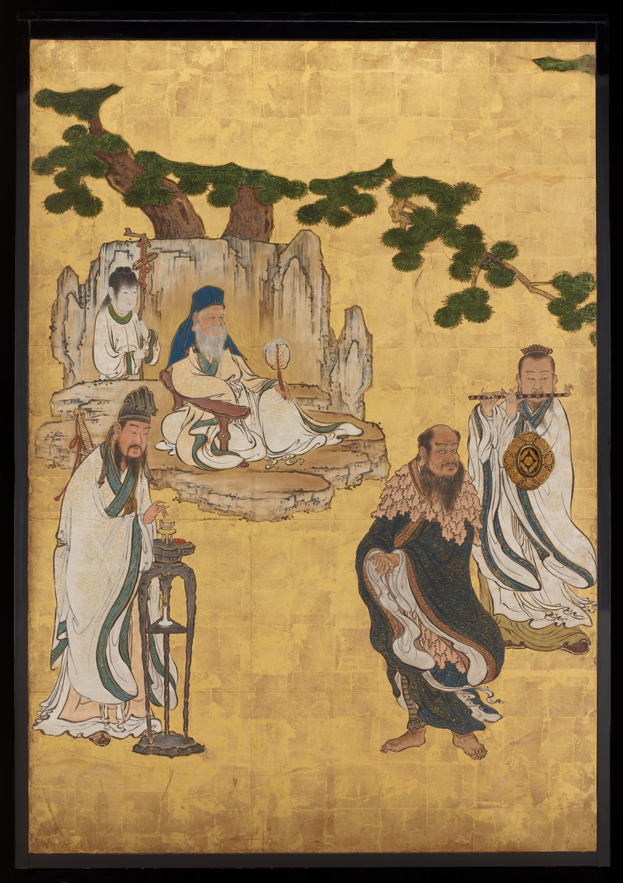 Taoist अमर, c.1647 (स्याही, कागज पर सोने का रंग) द्वारा कानो संसेट्सु