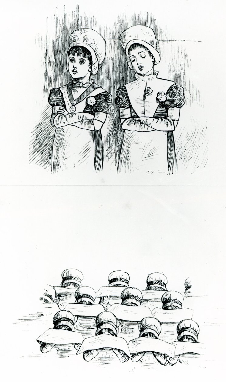 चैरिटी बच्चे, c.1880 (उत्कीर्णन) द्वारा केट ग्रीनवे