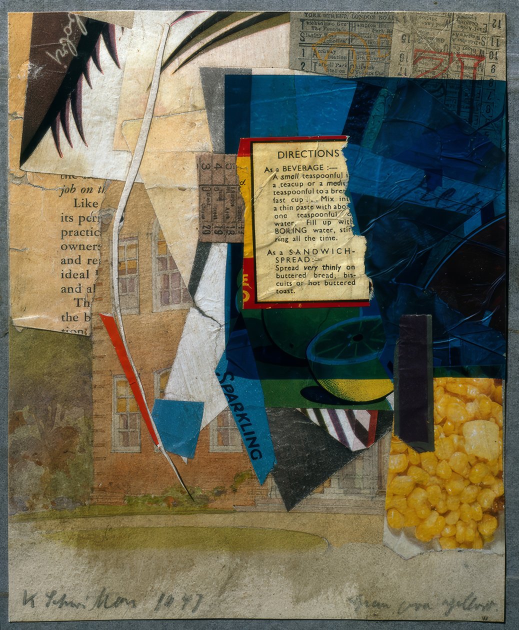 पीला पर हरा द्वारा कर्ट Schwitters