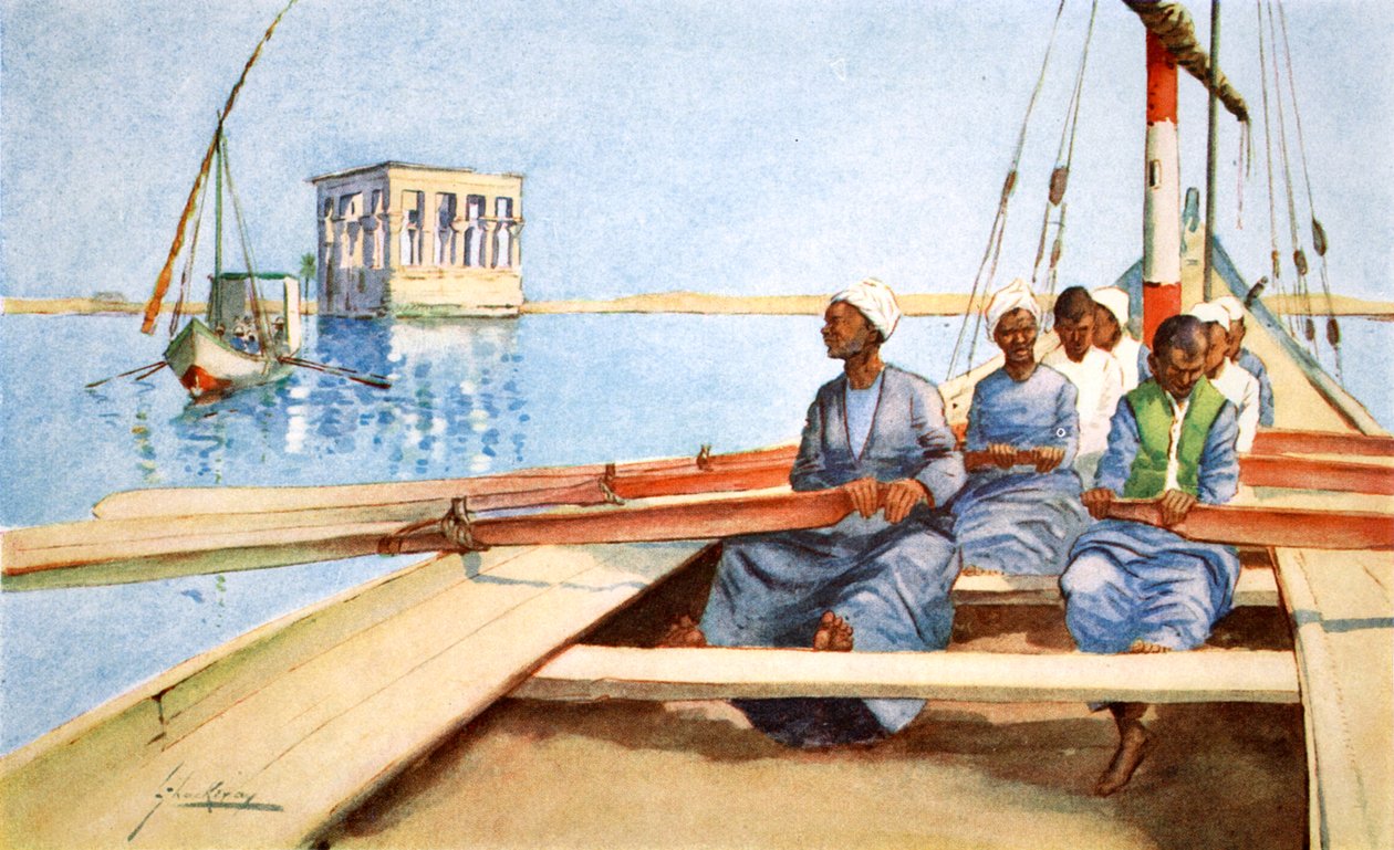 टू फिलै इन ए फेलुक्का, 1908। द्वारा लांस ठाकरे