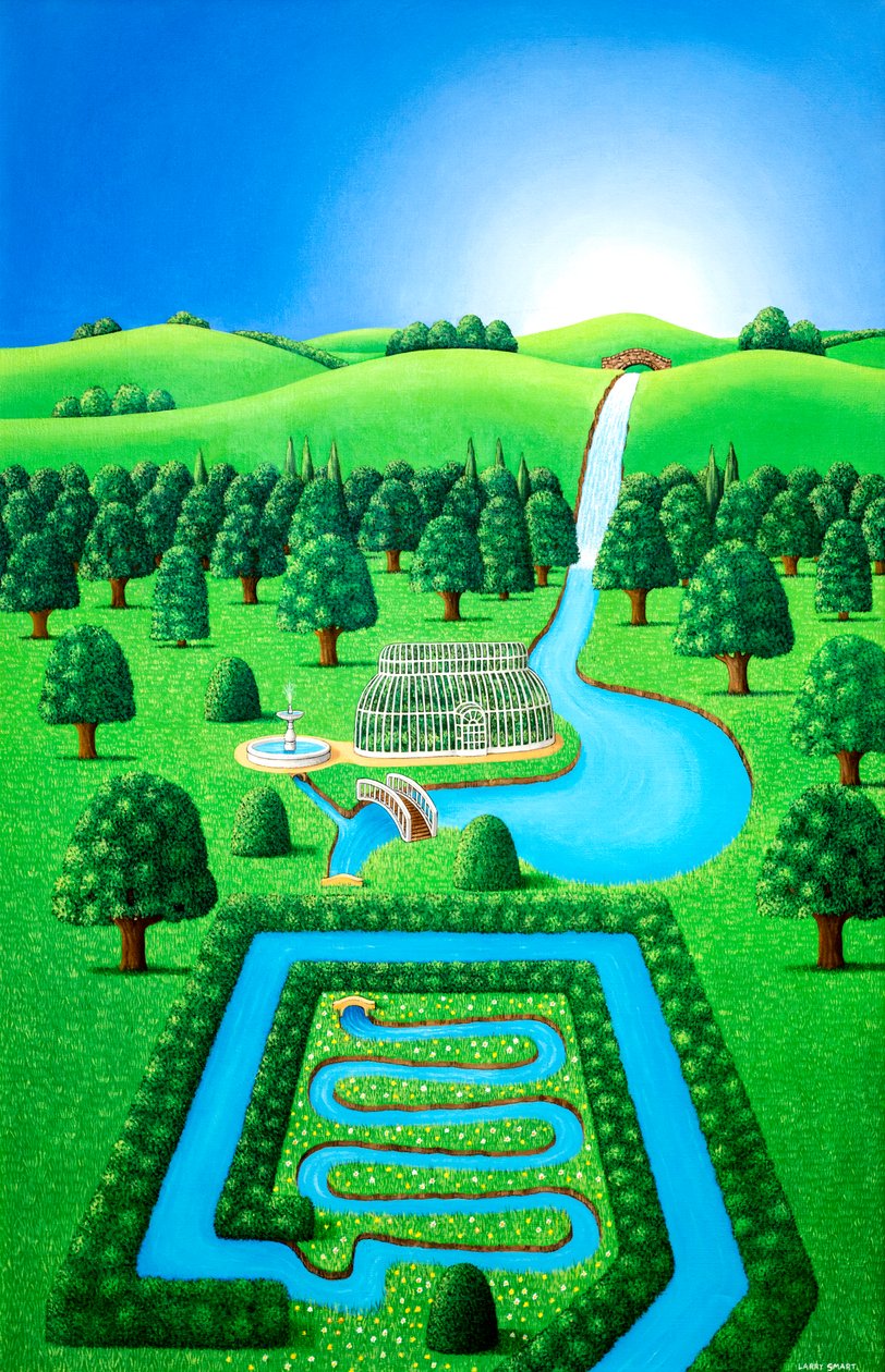 गार्डन ऑफ़ ईटिंग, 1997 (एक्रिलिक) द्वारा लैरी स्मार्ट