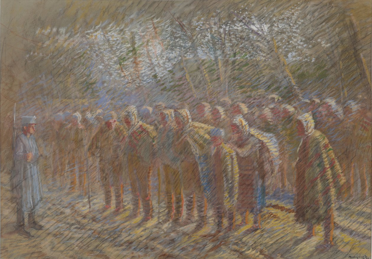 युद्ध के कैदी, 1914। द्वारा लास्ज़लो मेद्यांसज़स्की