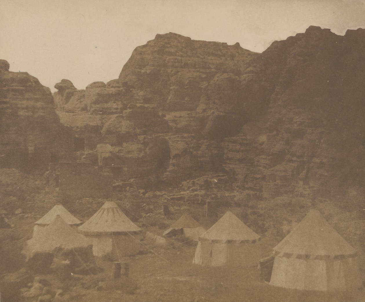 अभियान शिविर, पेट्रा, 1852। द्वारा लेविट हंट।