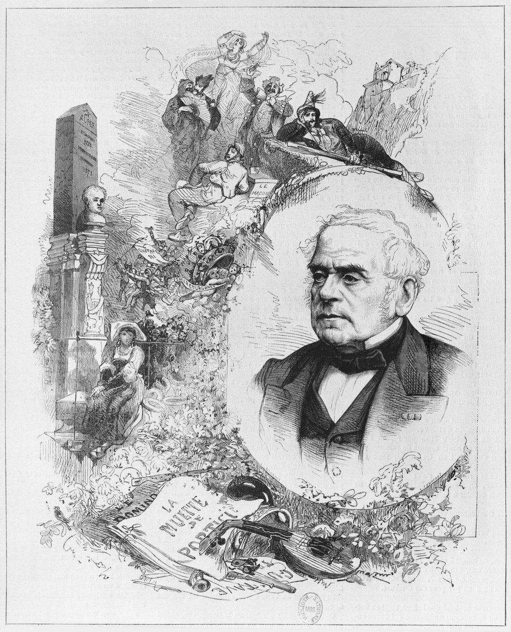 एस्प्रिट ऑबेर (1782-1871) (bw फोटो) द्वारा लियोन अलेक्जेंड्रे टूरफुट