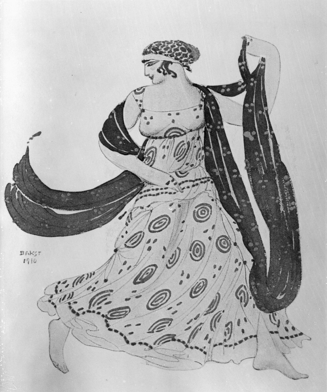 &39;क्लियोपेट्रा&39; के लिए पोशाक डिजाइन, 1910 द्वारा लियोन बक्स्तो