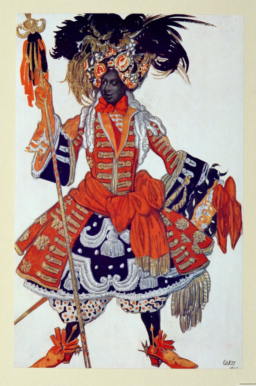 स्लीपिंग ब्यूटी, 1921 से द क्वीन की पहनावे के लिए पोशाक डिजाइन द्वारा लियोन बक्स्तो