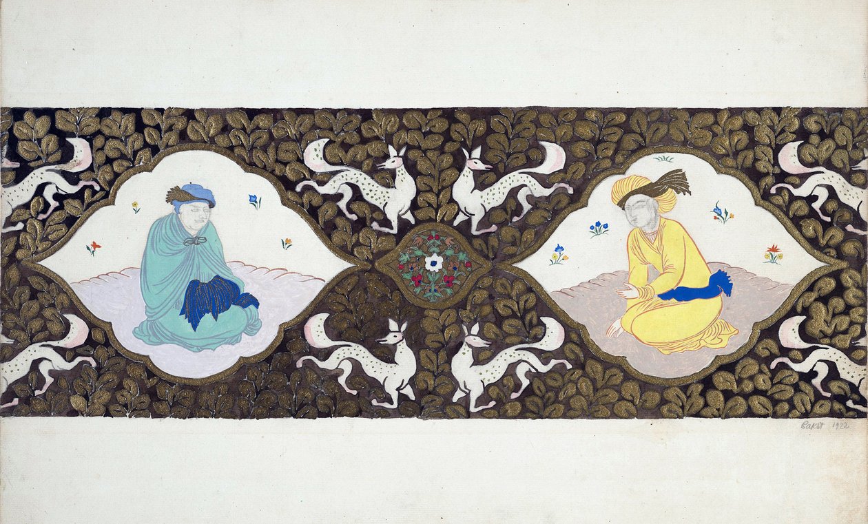 बोहुस्लाव मार्टिनू द्वारा बैले "ईशर" के लिए तैयारी डिजाइन, 1922 द्वारा लियोन बक्स्तो