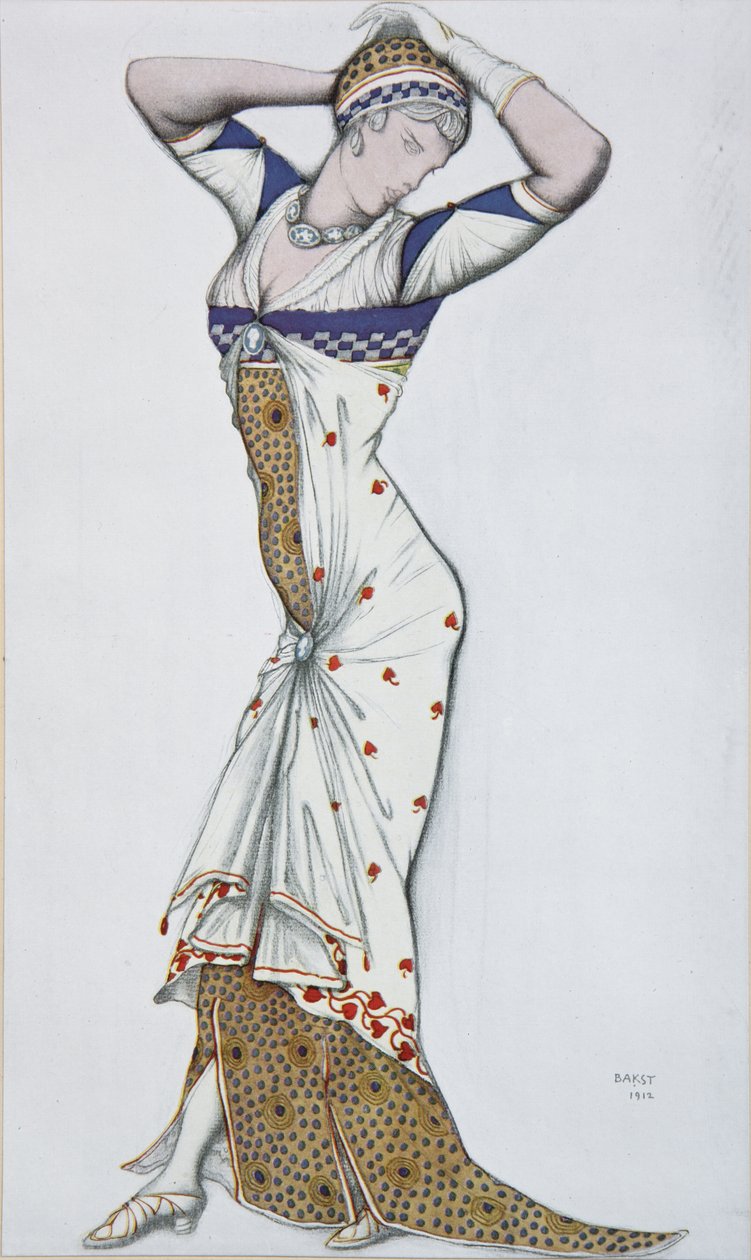 एक आधुनिक पोशाक का डिजाइन, 1910 का दशक द्वारा लियोन बक्स्तो