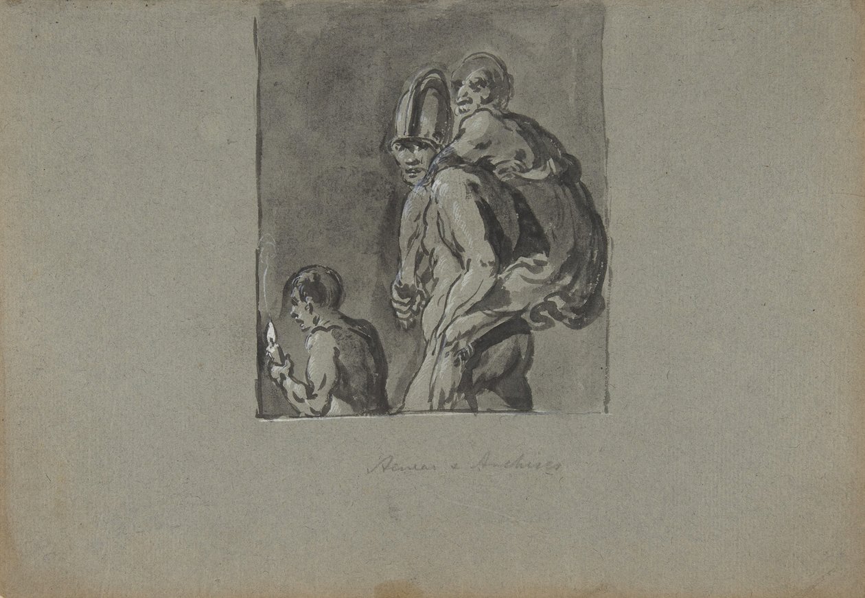 Aeneas और Anchises, 1611-74। द्वारा लियोनार्ड ब्रामर