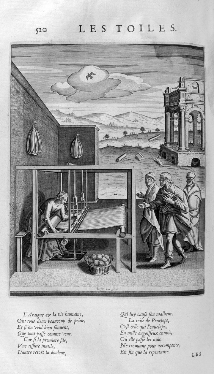 मिनर्वा का कैनवास, c.1615 (उत्कीर्णन) द्वारा लियोनार्ड गॉल्टियर