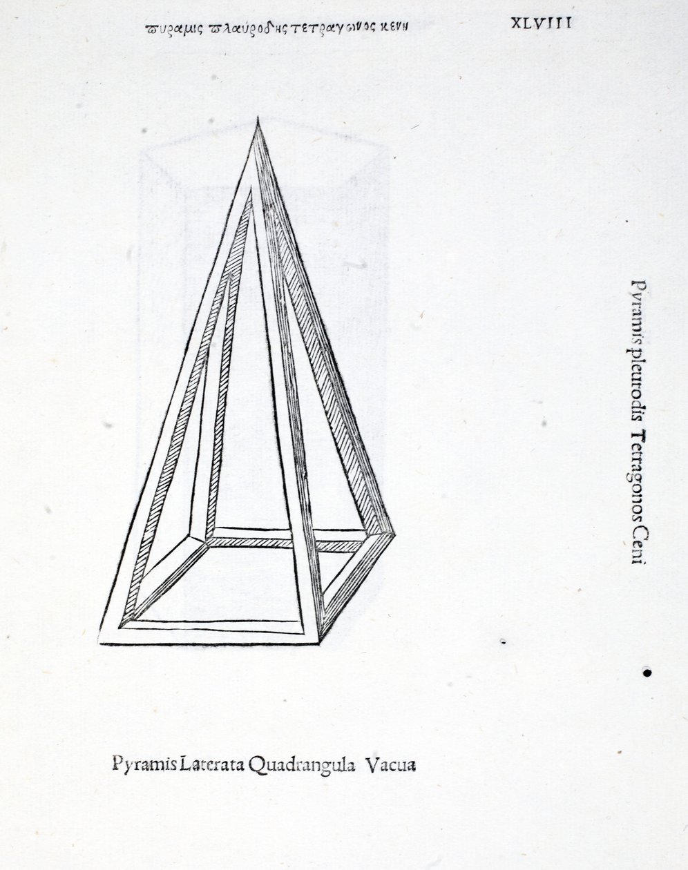 एक पिरामिड laterata वर्ग खाली, लुका पसिओली (c.1445-1517) द्वारा एक &39;दिव्य अनुपात&39; से, मूल रूप से पब है। वेनिस 1509 द्वारा लियोनार्डो दा विंची