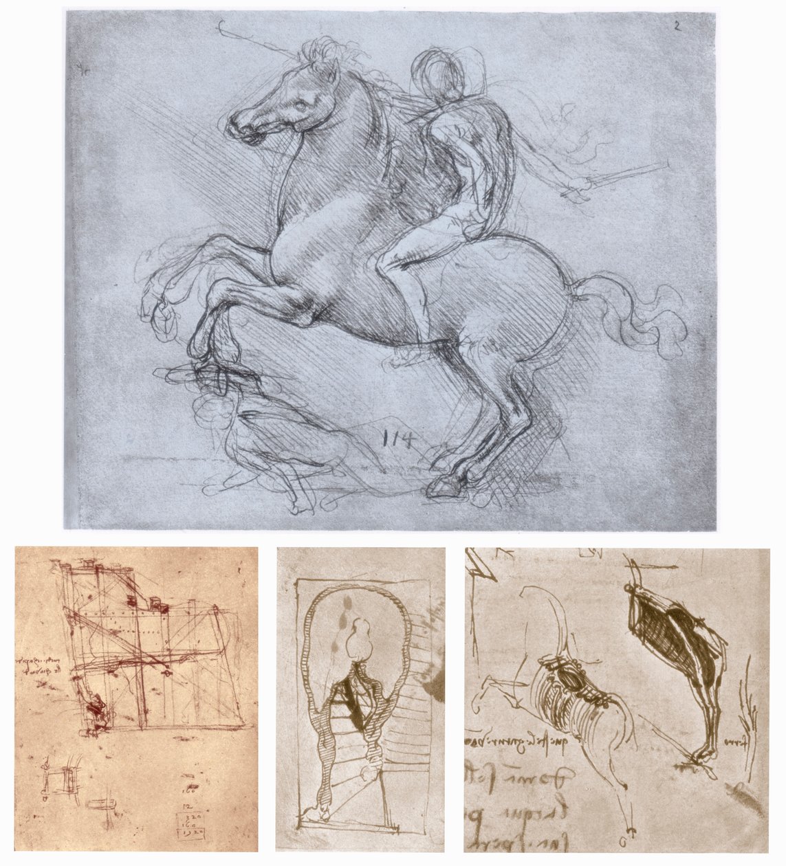 Sforza स्मारक, c1488-1493 द्वारा लियोनार्डो दा विंची