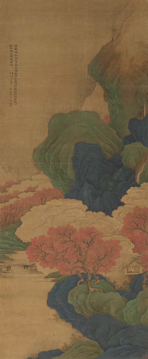 सफेद बादल और लाल पेड़, 1788। द्वारा ली जियान