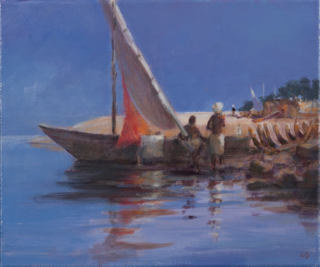 नाव यार्ड, किलफी, 2012 (कैनवास पर एक्रिलिक) द्वारा लिंकन सेलिगमैन